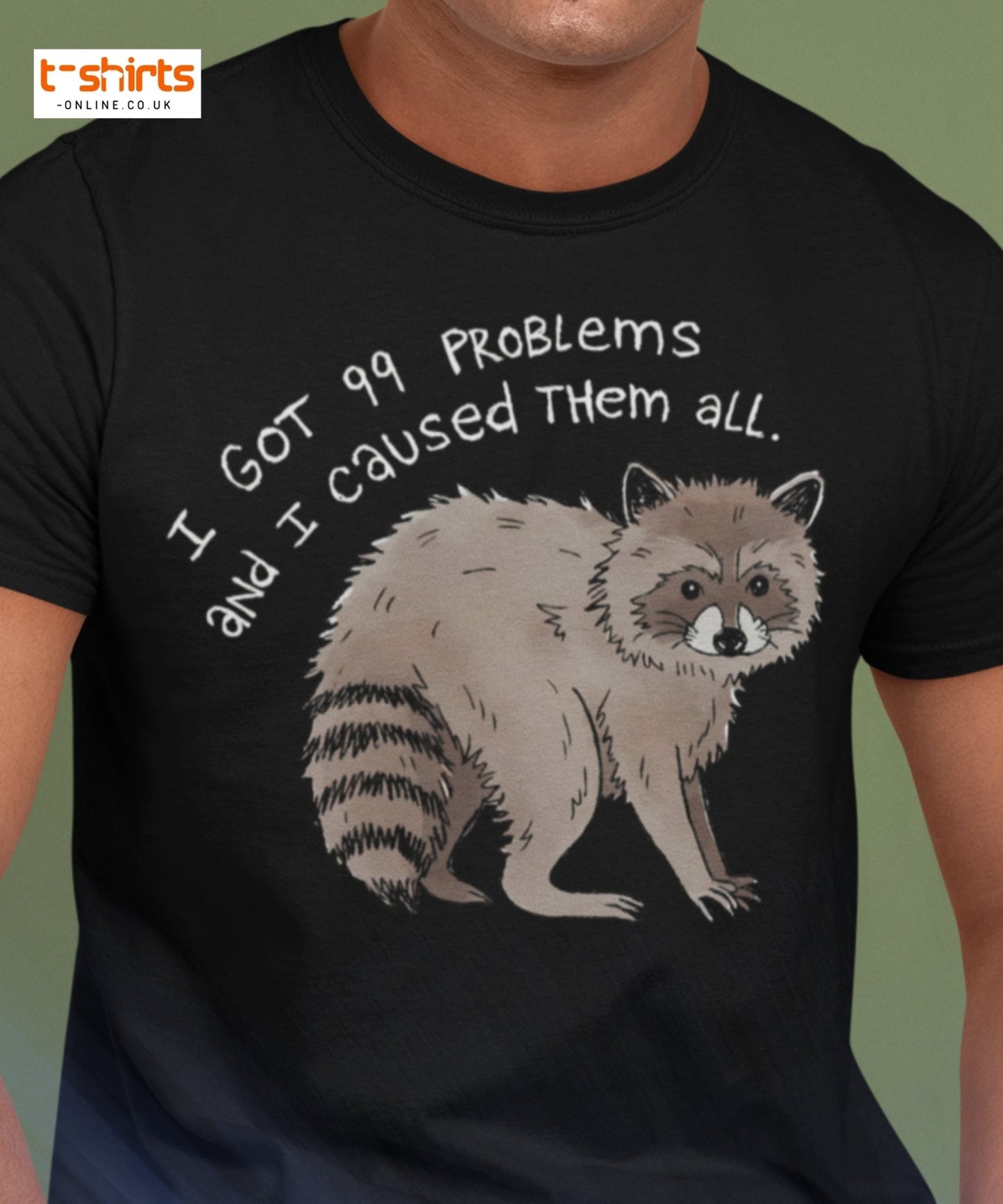 99 Problems Raccoon T-Shirt – Funny Animal Humor Tee - Maroon - T-Shirts Online