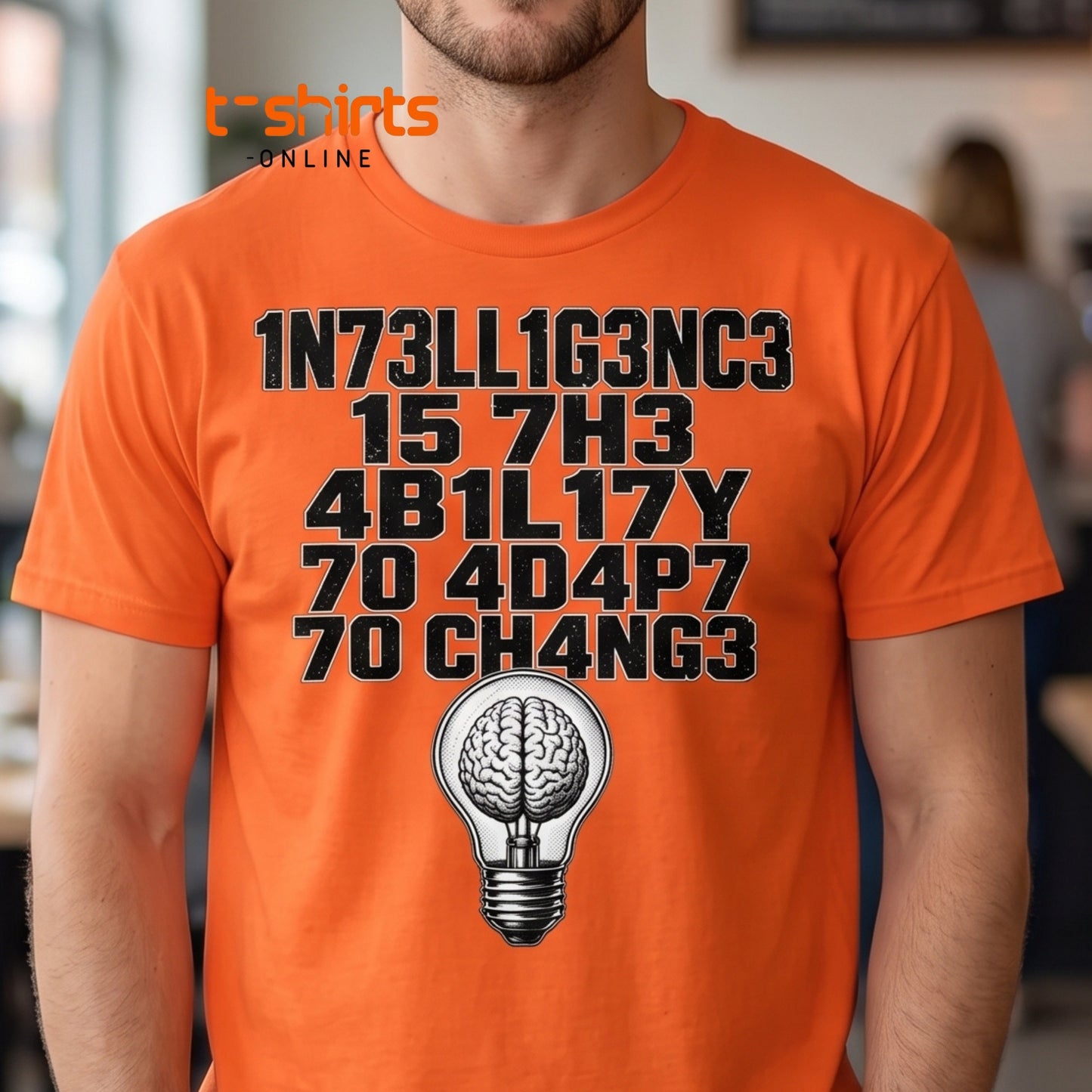 Intelligence Adapt to Change Leetspeak T-Shirt