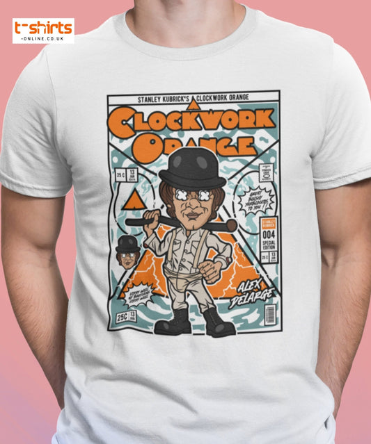 A Clockwork Orange Funko Style Alex DeLarge T-Shirt - Black - T-Shirts Online