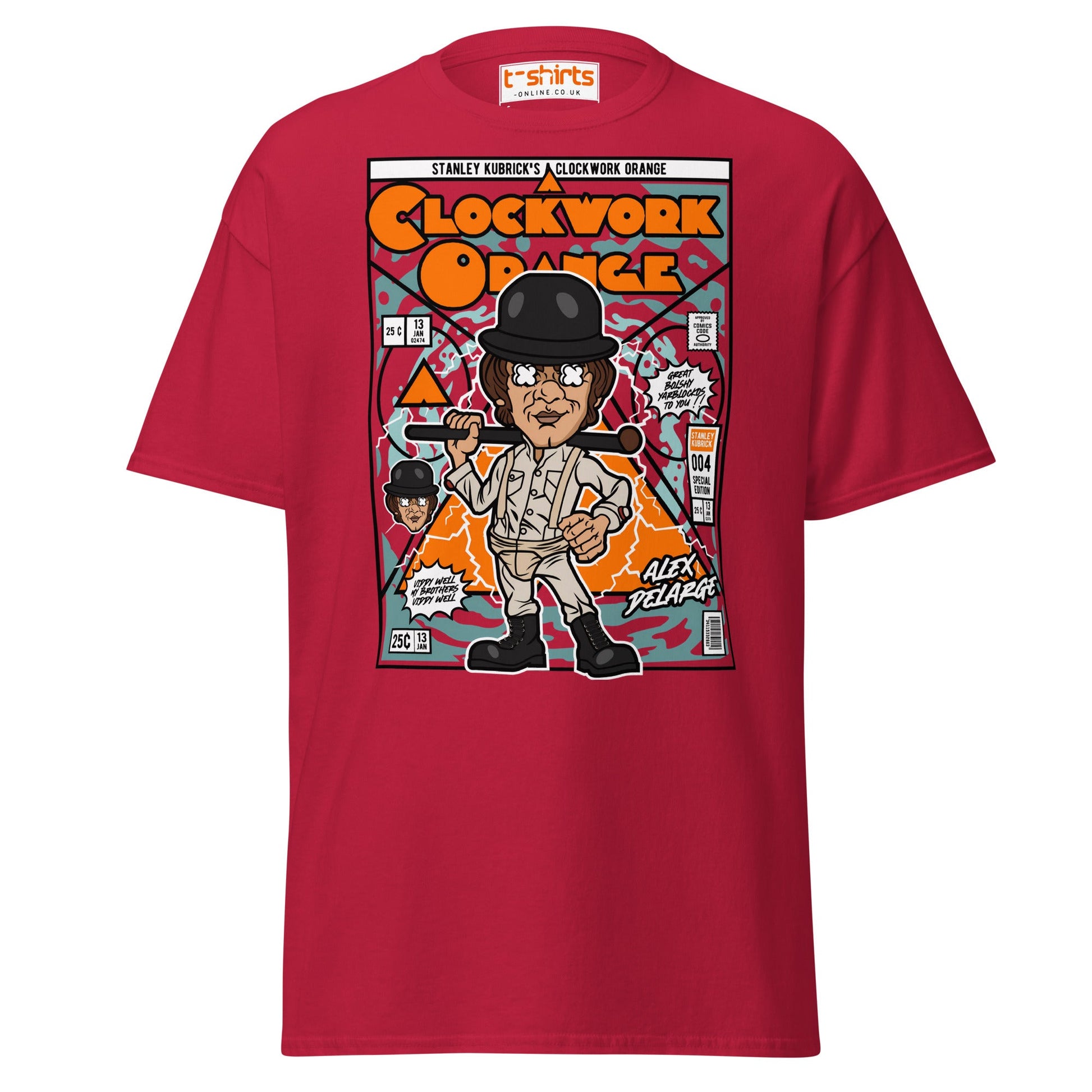 A Clockwork Orange Funko Style Alex DeLarge T-Shirt - Cardinal - T-Shirts Online