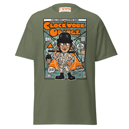 A Clockwork Orange Funko Style Alex DeLarge T-Shirt - Military Green - T-Shirts Online