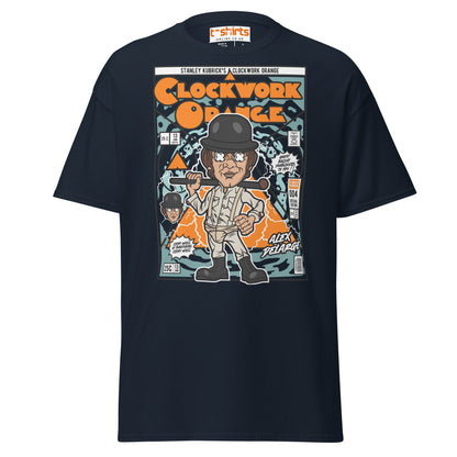 A Clockwork Orange Funko Style Alex DeLarge T-Shirt - Navy - T-Shirts Online