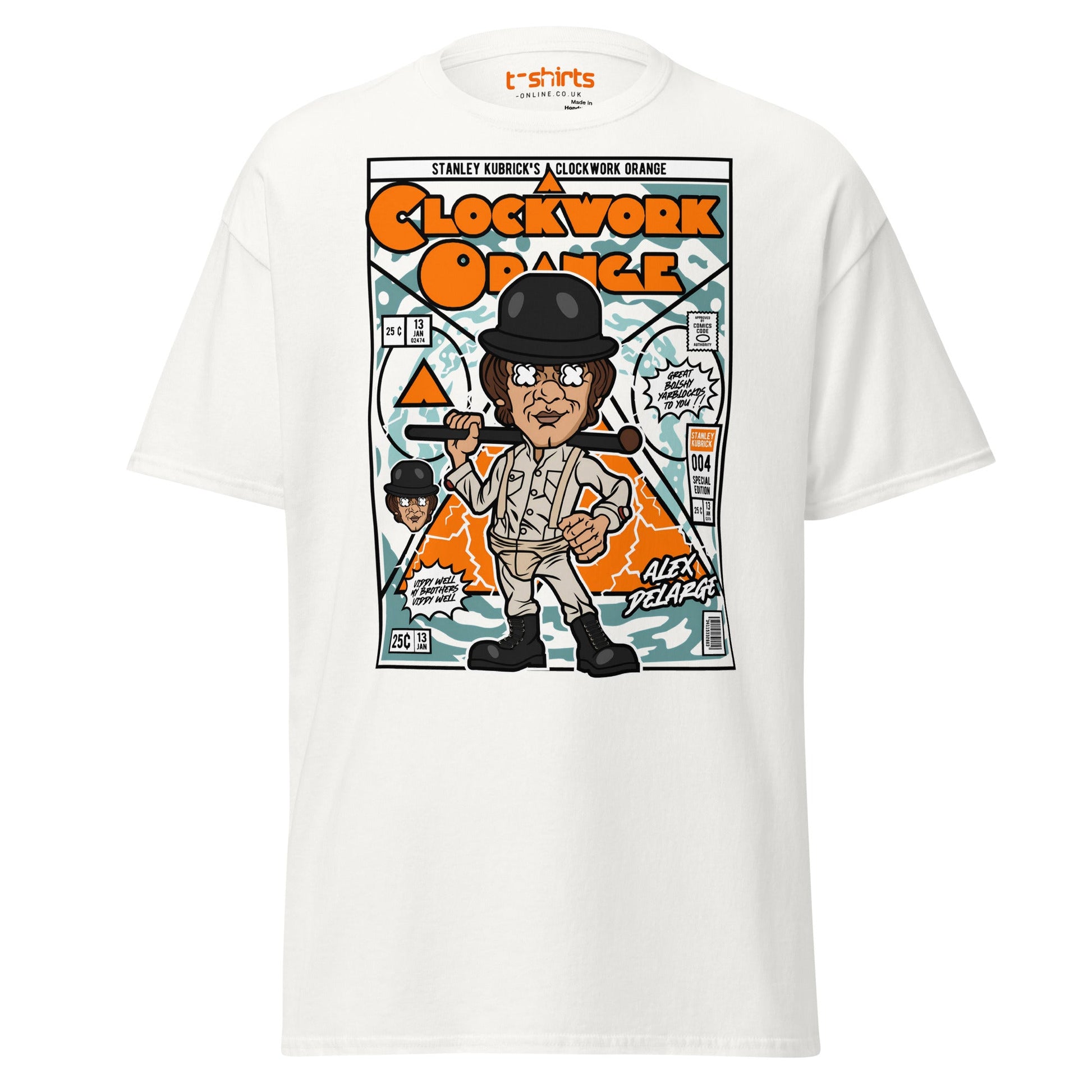 A Clockwork Orange Funko Style Alex DeLarge T-Shirt - White - T-Shirts Online