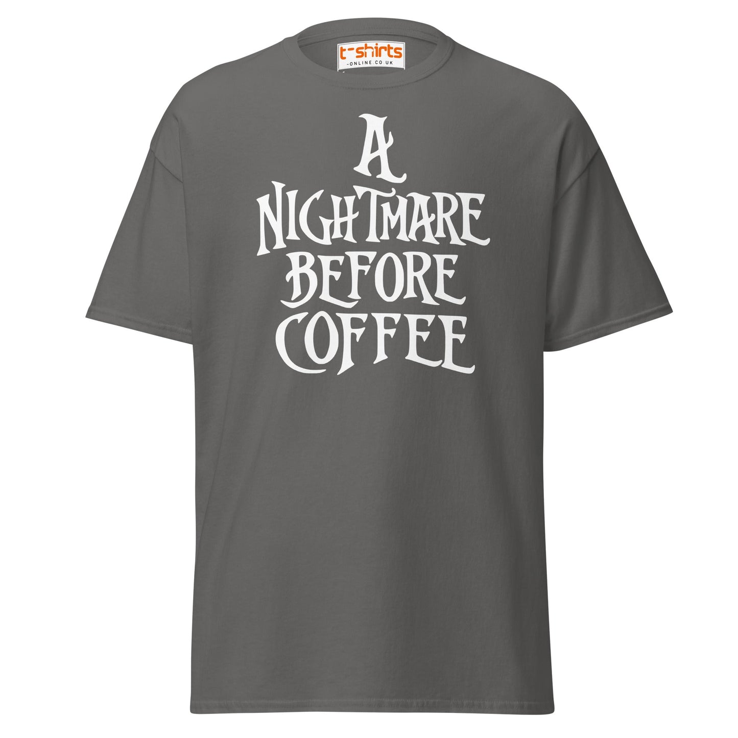 A Nightmare Before Coffee T-Shirt - Charcoal - T-Shirts Online