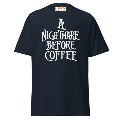 A Nightmare Before Coffee T-Shirt - Navy - T-Shirts Online