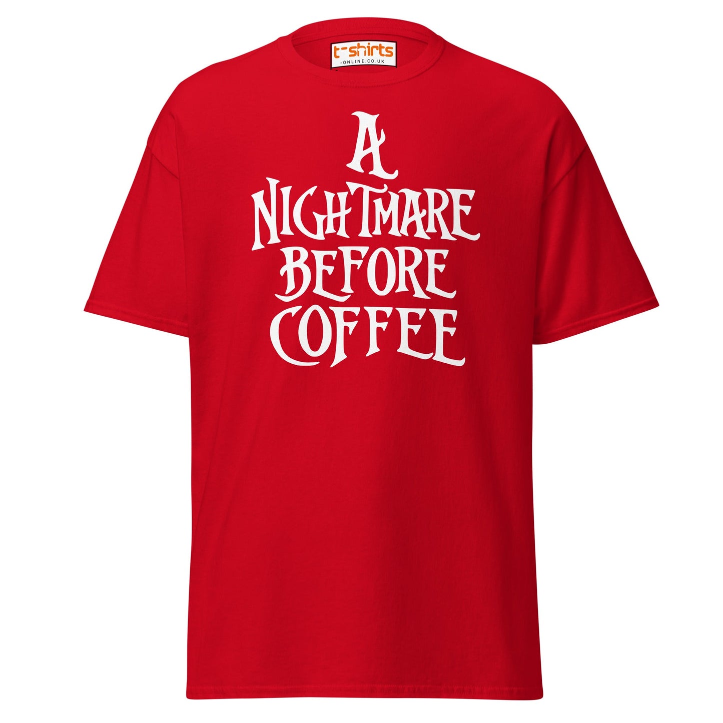 A Nightmare Before Coffee T-Shirt - Red - T-Shirts Online
