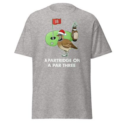 A Partridge on a Par Three T-Shirt - Funny Christmas Golf Tee - Sport Grey - T-Shirts Online
