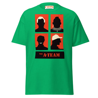 A - Team Silhouette T-Shirt – Retro Minimalist Design Tee - Irish Green - T-Shirts Online