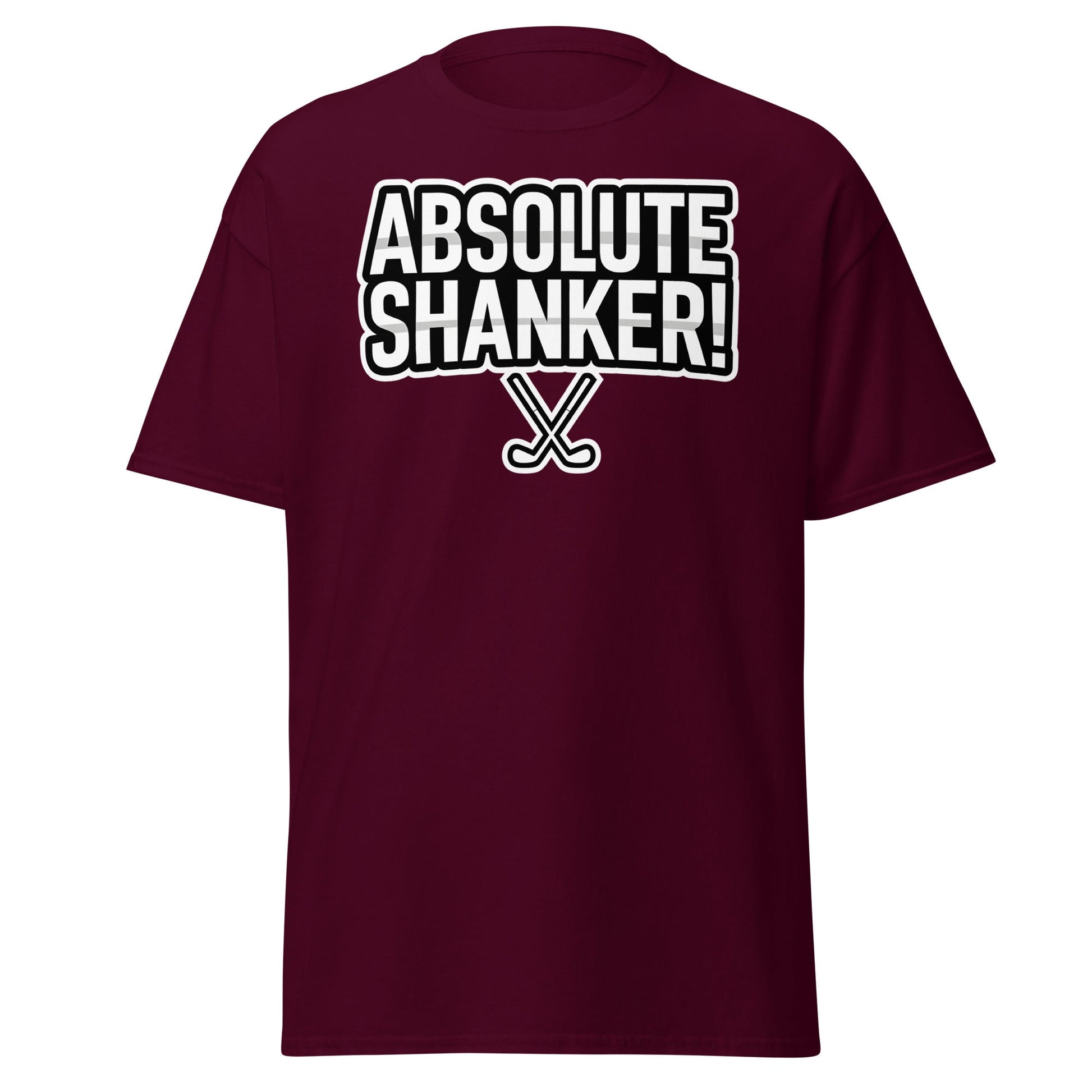 Absolute Shanker Funny Golf T-Shirt - Humorous Golfer Tee - Maroon - T-Shirts Online