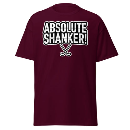 Absolute Shanker Funny Golf T-Shirt - Humorous Golfer Tee - Maroon - T-Shirts Online