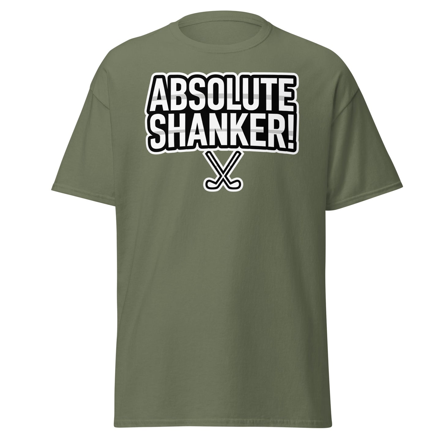 Absolute Shanker Funny Golf T-Shirt - Humorous Golfer Tee - Military Green - T-Shirts Online