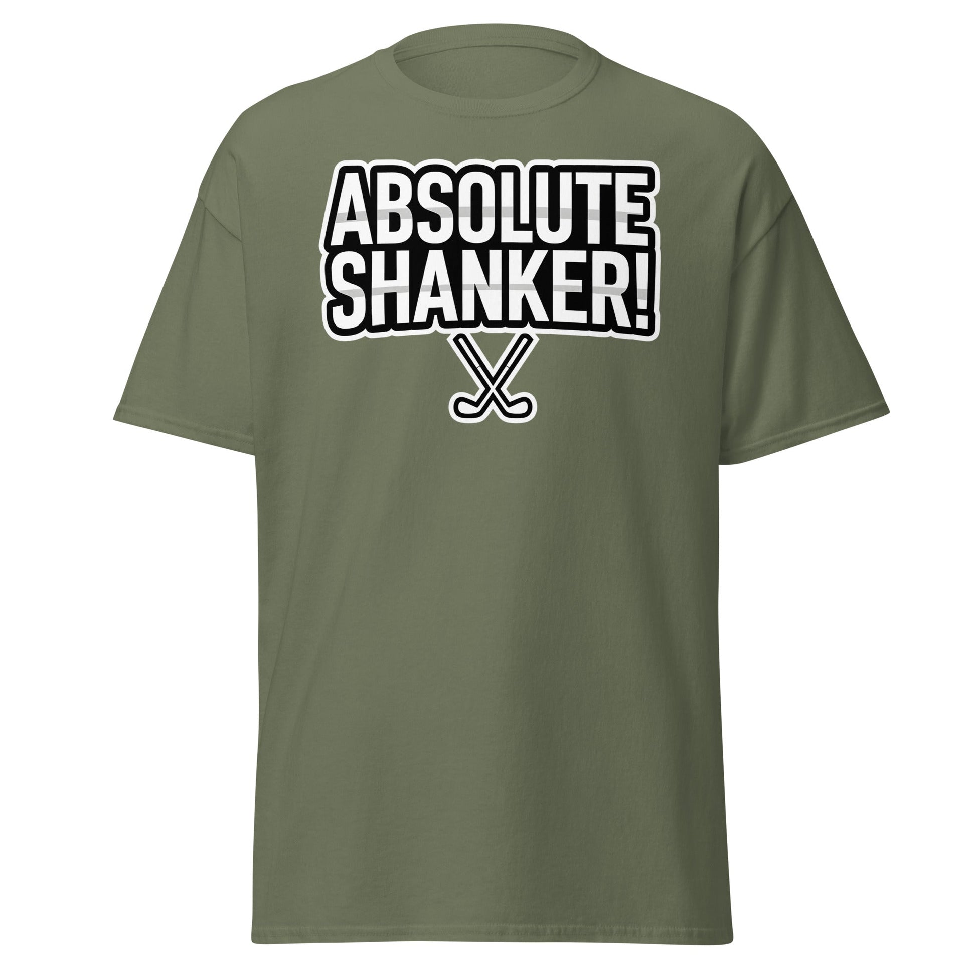 Absolute Shanker Funny Golf T-Shirt - Humorous Golfer Tee - Military Green - T-Shirts Online