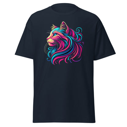 Abstract Cat | Abstract T-Shirt - Navy - T-Shirts Online