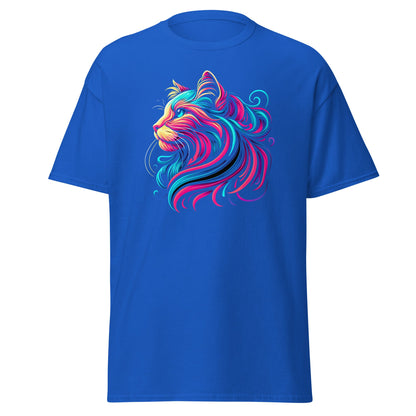 Abstract Cat | Abstract T-Shirt - Royal - T-Shirts Online