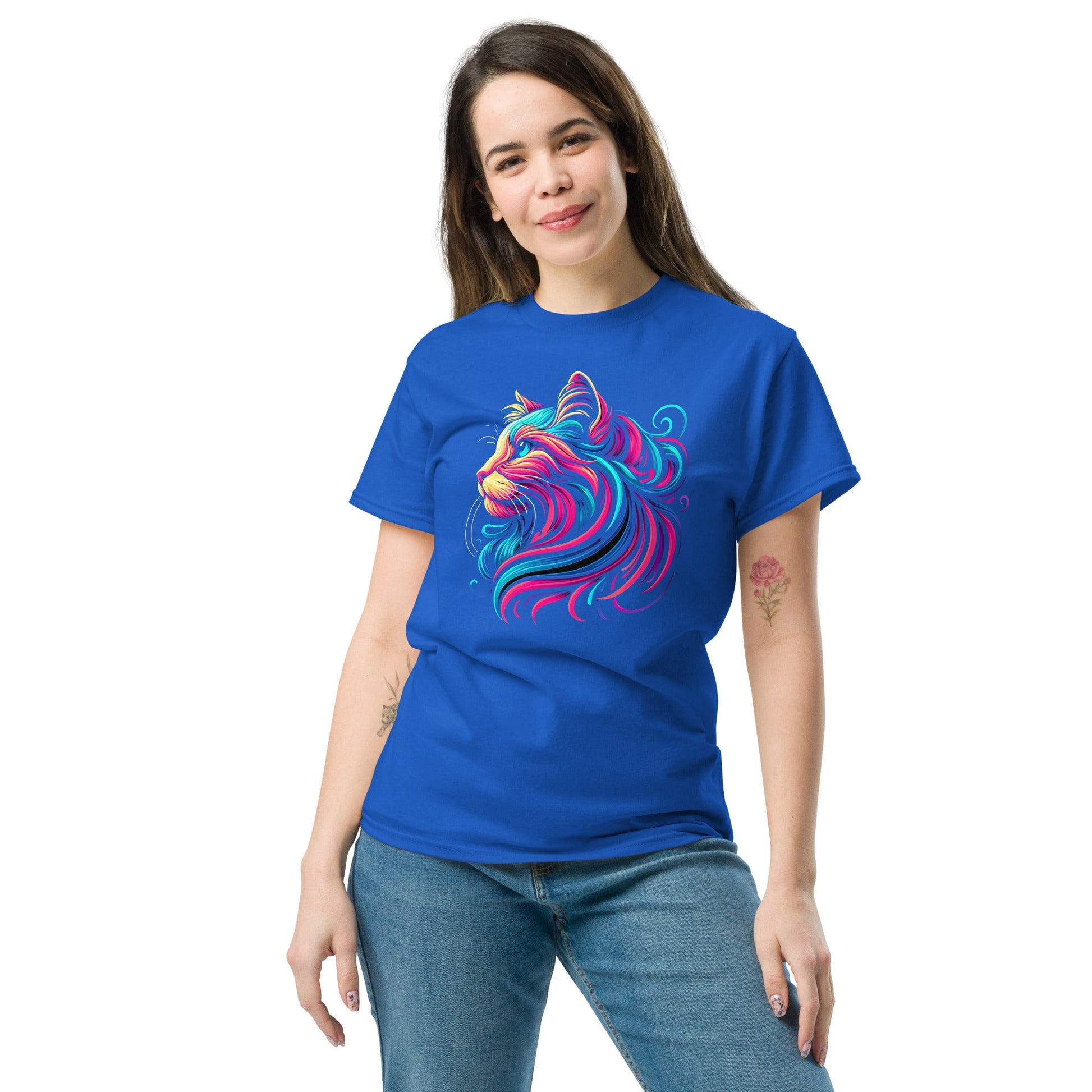 Abstract Cat | Abstract T-Shirt - Black - T-Shirts Online