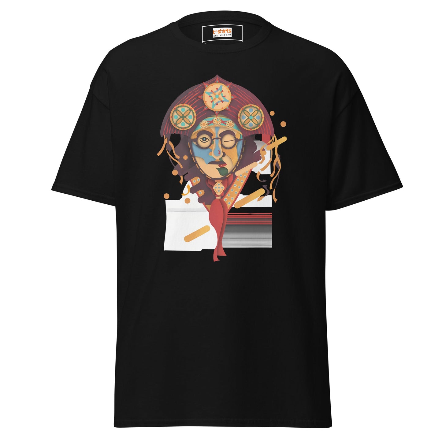 Abstract Face | Unusual T-Shirt - Black - T-Shirts Online