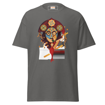 Abstract Face | Unusual T-Shirt - Charcoal - T-Shirts Online