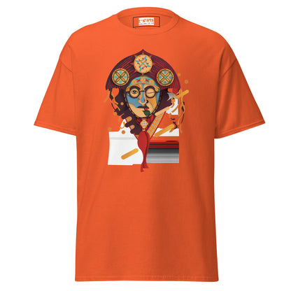 Abstract Face | Unusual T-Shirt - Orange - T-Shirts Online