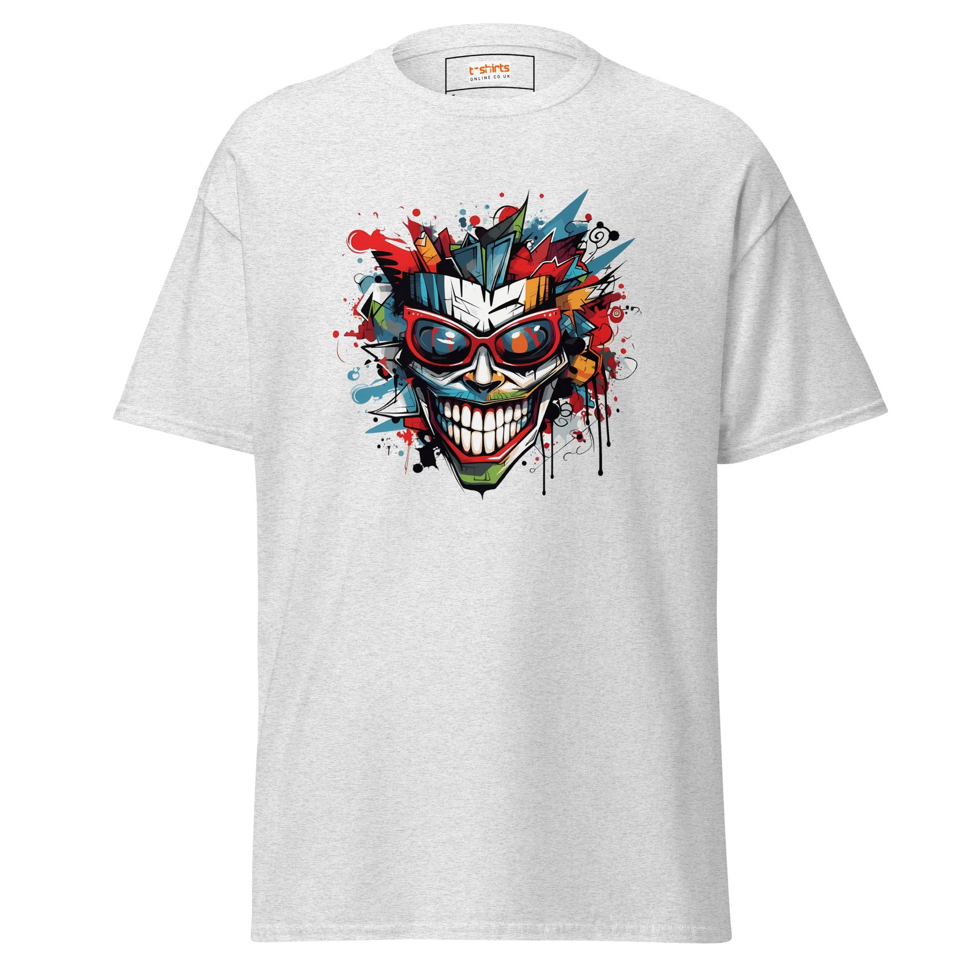 Abstract Joker | Geo T-Shirt - Ash - T-Shirts Online