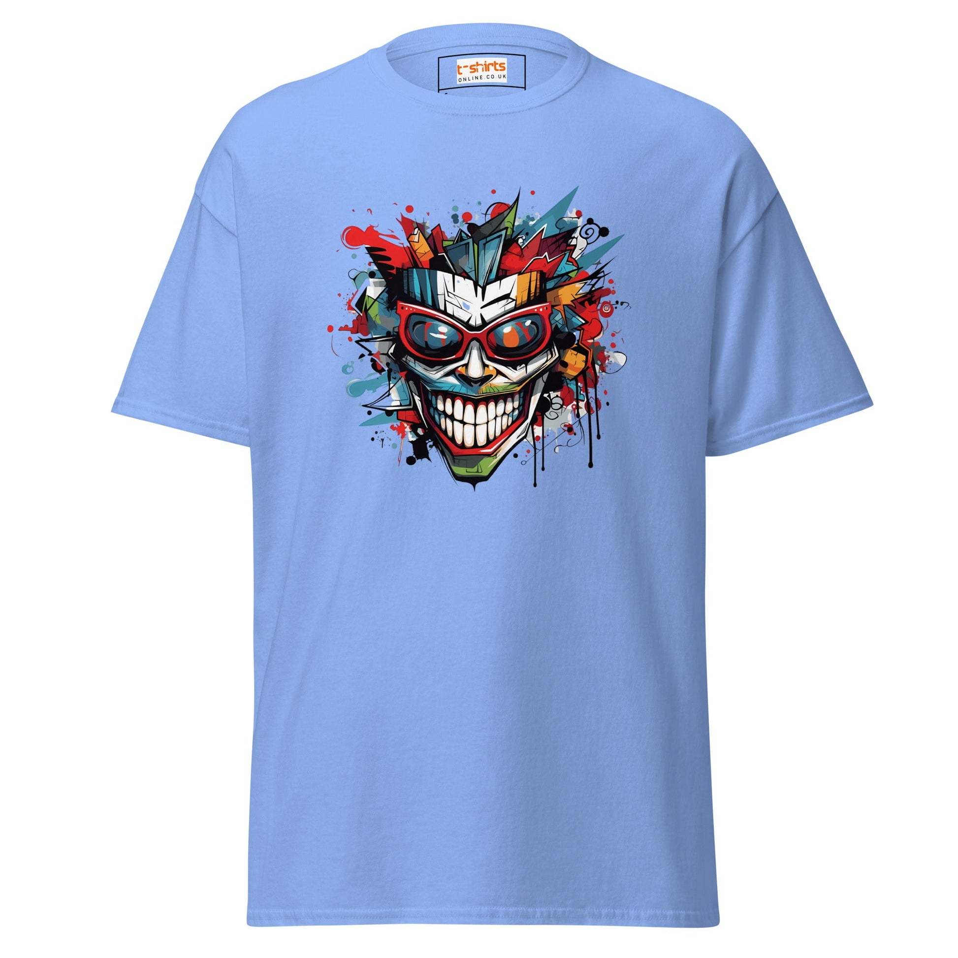 Abstract Joker | Geo T-Shirt - Carolina Blue - T-Shirts Online