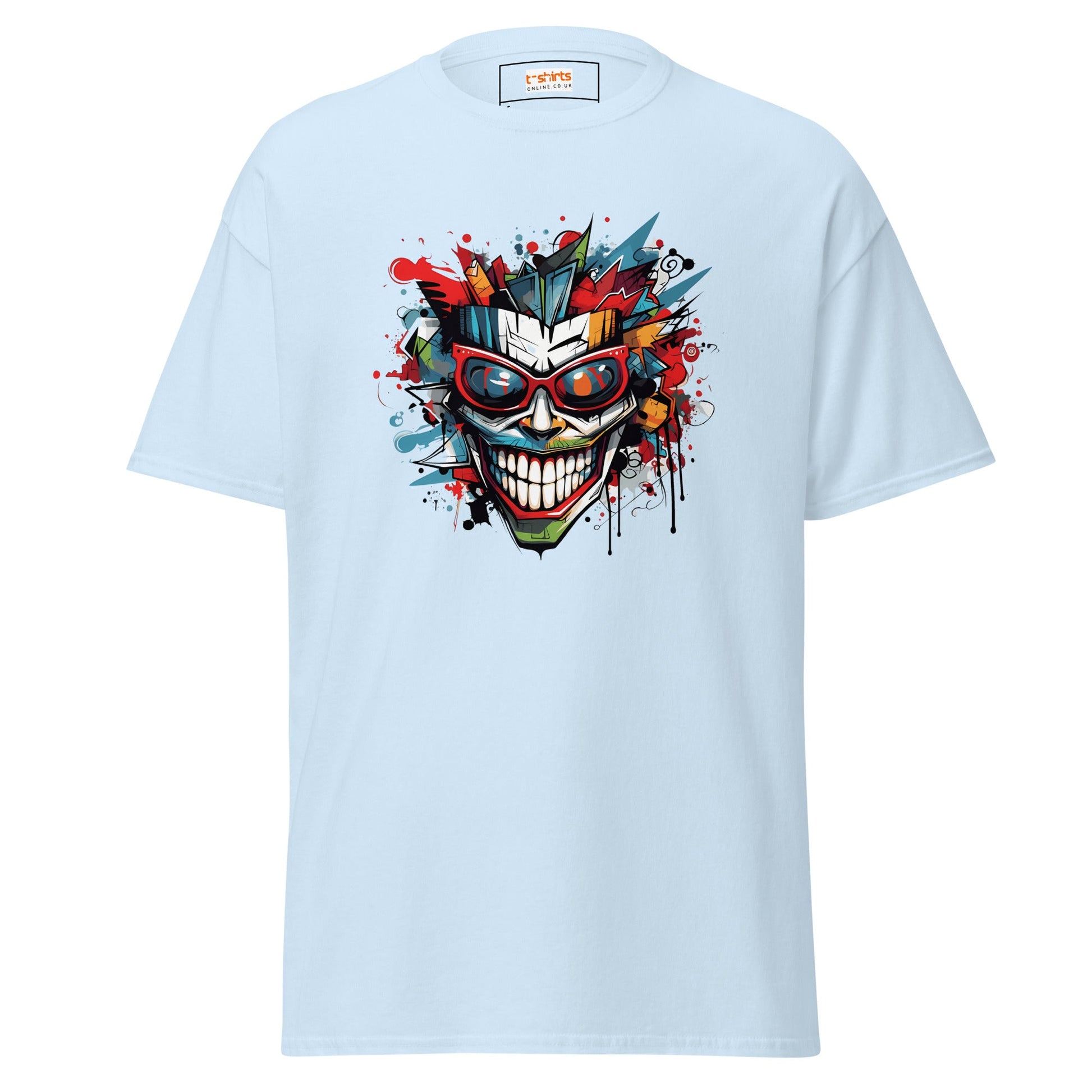 Abstract Joker | Geo T-Shirt - Light Blue - T-Shirts Online