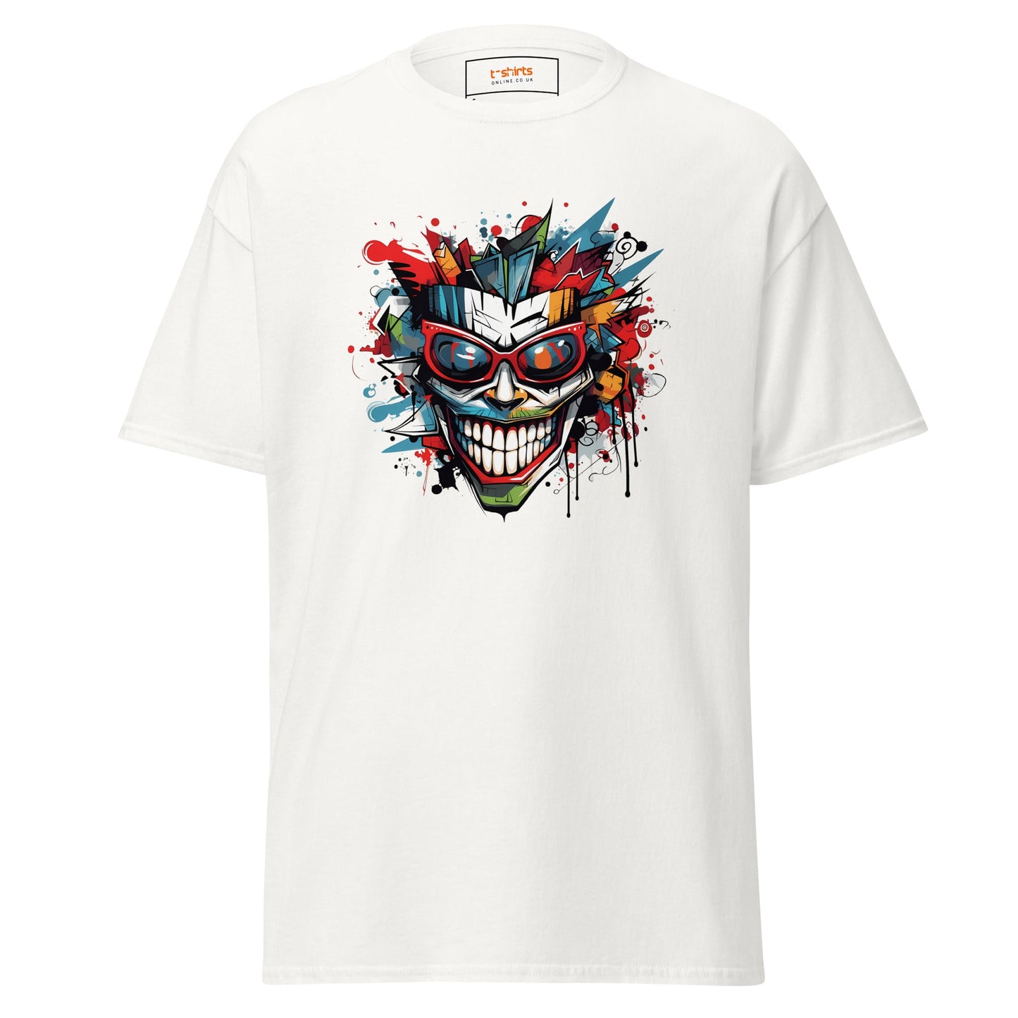 Abstract Joker | Geo T-Shirt - White - T-Shirts Online