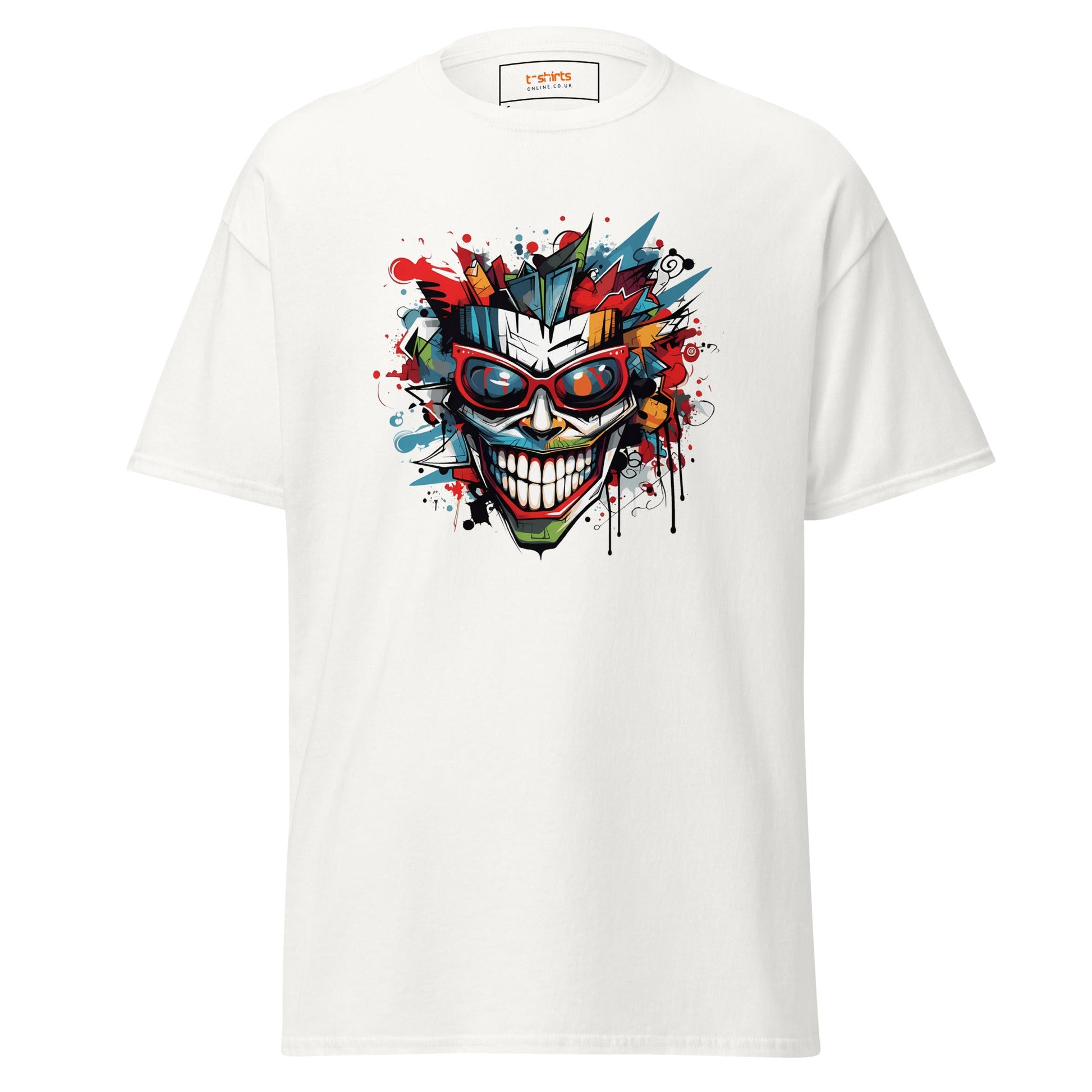 Abstract Joker | Geo T-Shirt - White - T-Shirts Online