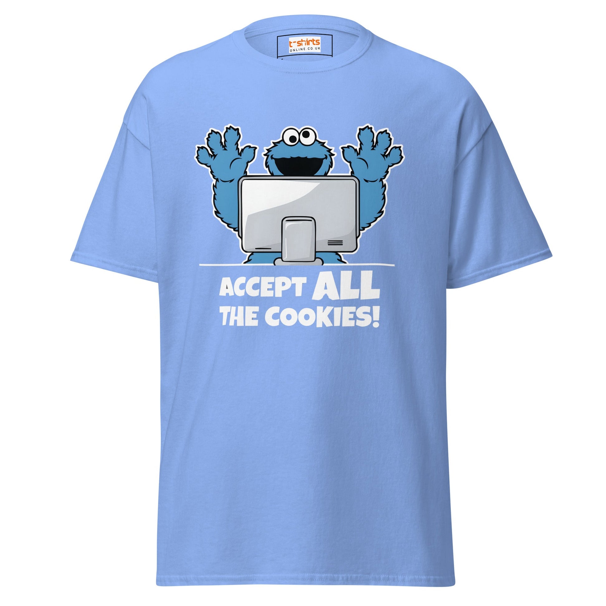 Accept All The Cookies | TV Comedy T-Shirt - Carolina Blue - T-Shirts Online