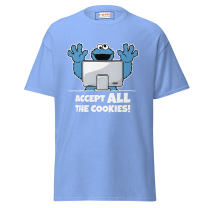 Accept All The Cookies | TV Comedy T-Shirt - Carolina Blue - T-Shirts Online