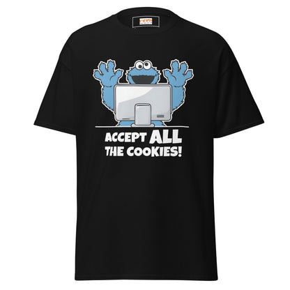 Accept All The Cookies | TV Comedy T-Shirt - Black - T-Shirts Online