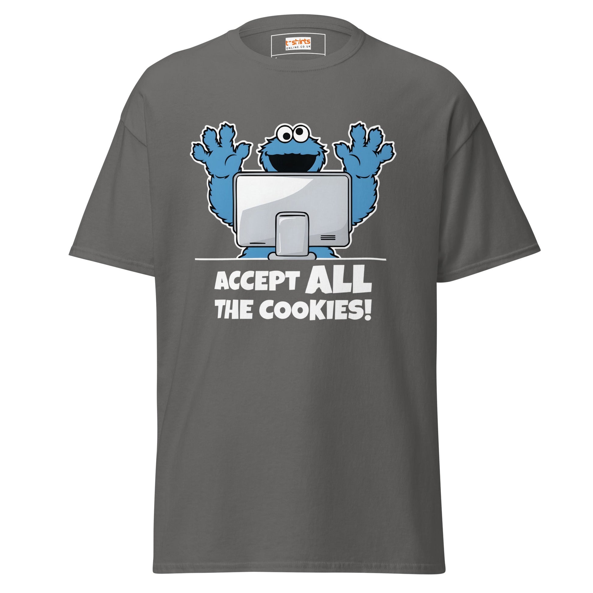 Accept All The Cookies | TV Comedy T-Shirt - Charcoal - T-Shirts Online