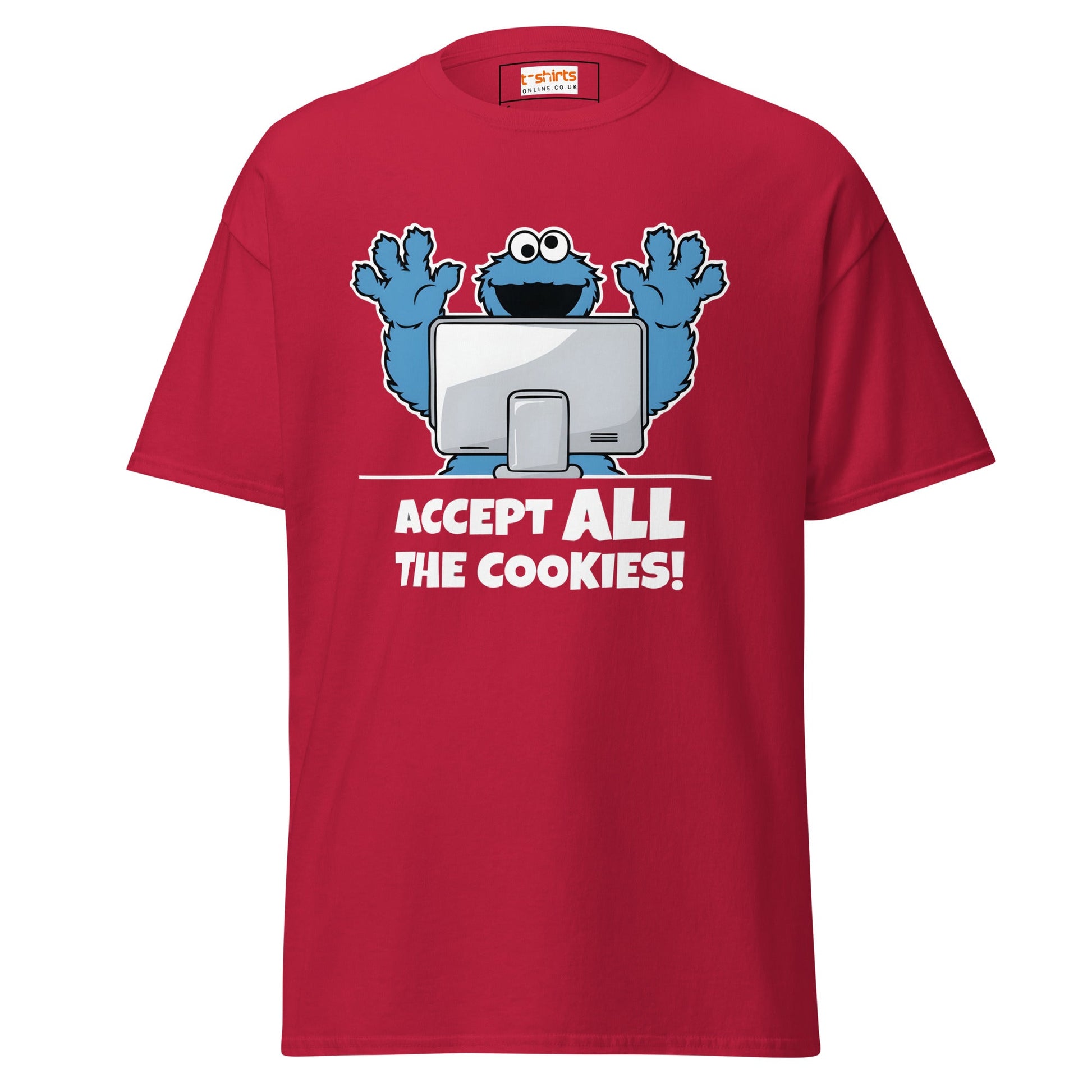 Accept All The Cookies | TV Comedy T-Shirt - Cardinal - T-Shirts Online