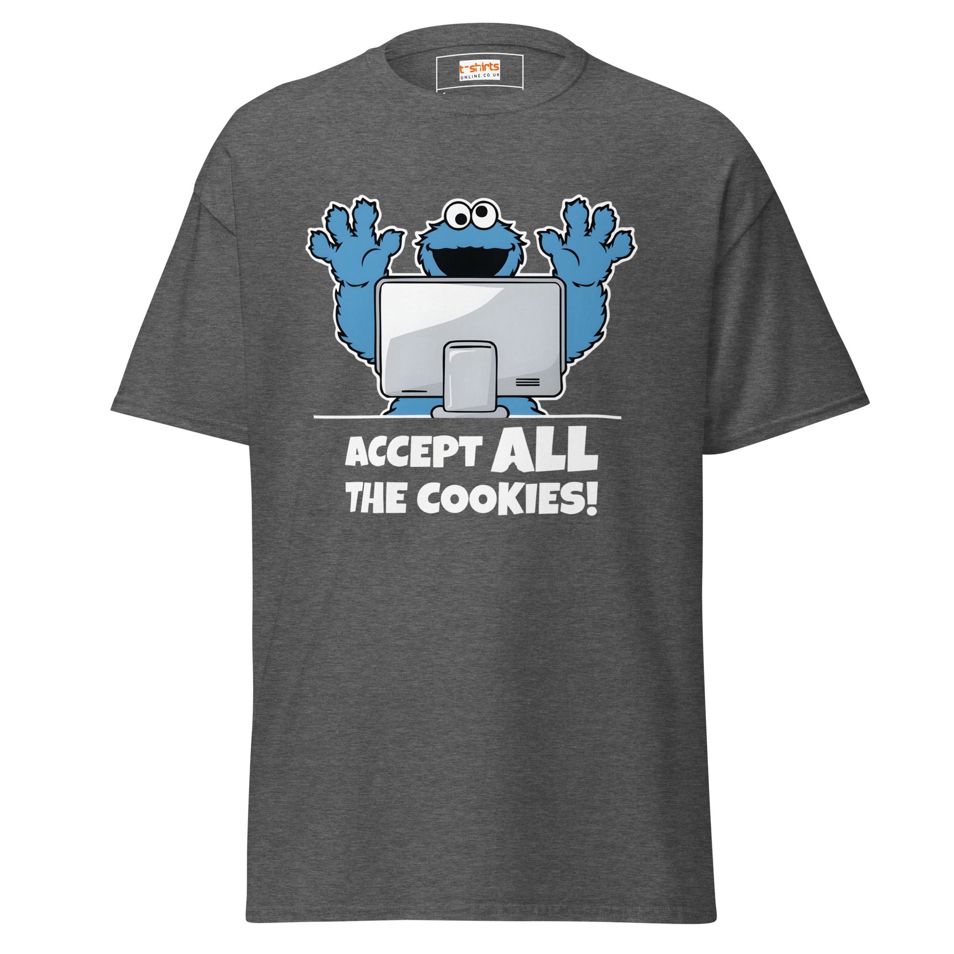 Accept All The Cookies | TV Comedy T-Shirt - Dark Heather - T-Shirts Online