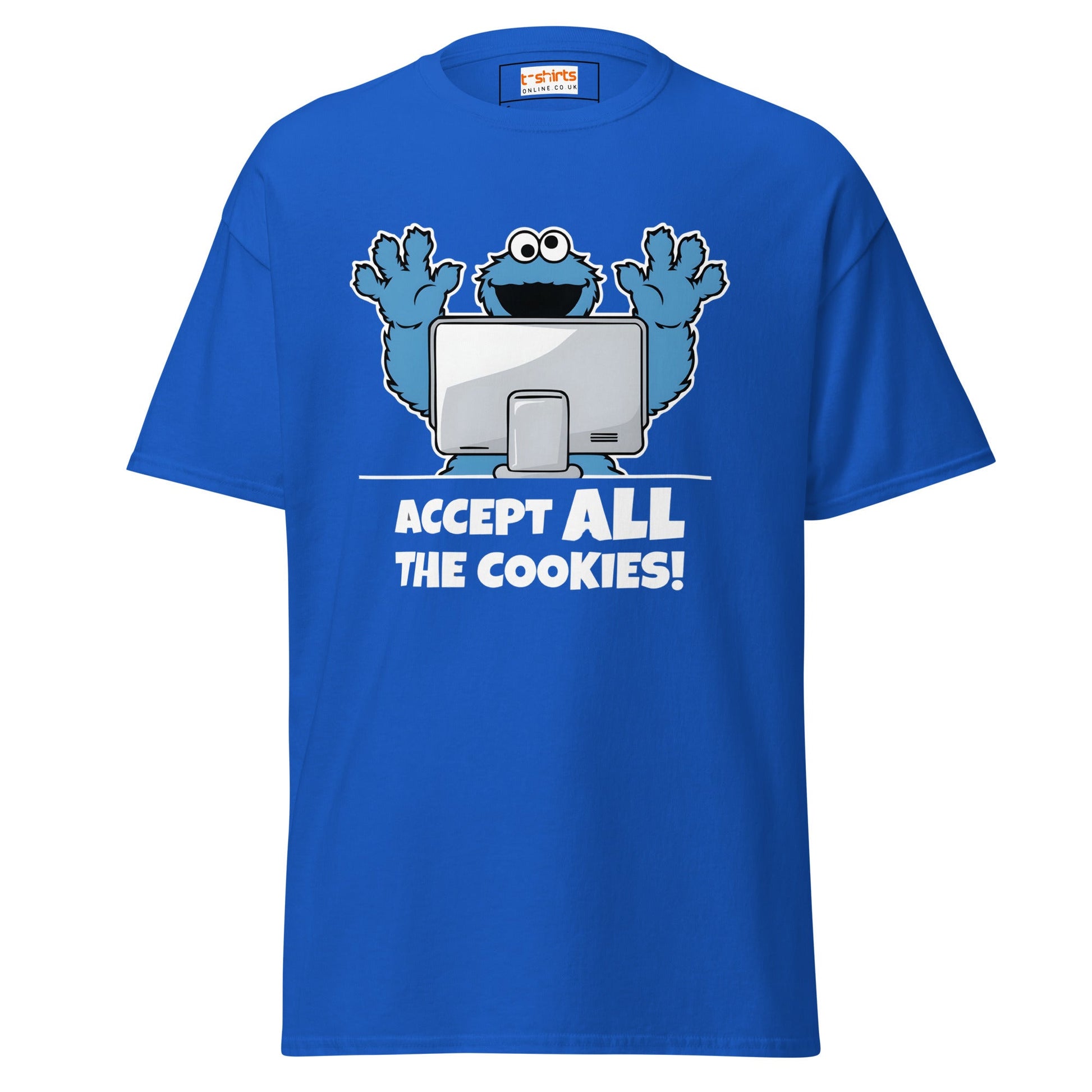 Accept All The Cookies | TV Comedy T-Shirt - Royal - T-Shirts Online
