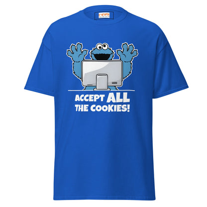 Accept All The Cookies | TV Comedy T-Shirt - Royal - T-Shirts Online