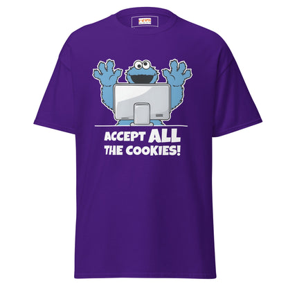 Accept All The Cookies | TV Comedy T-Shirt - Purple - T-Shirts Online