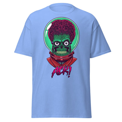 ACK Mars Attacks Alien T-Shirt | Retro Sci - Fi Tee - Carolina Blue - T-Shirts Online