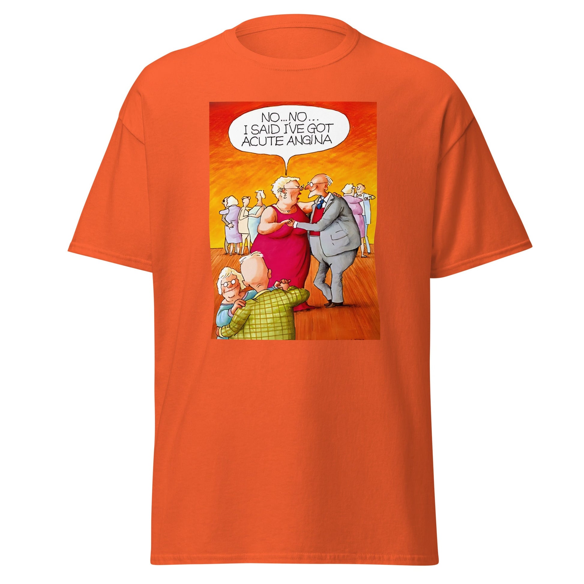 Acute Angina | Meme T-Shirt - Orange - T-Shirts Online