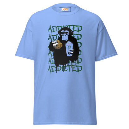 Addicted | Banksy Inspired T-Shirt - Carolina Blue - T-Shirts Online