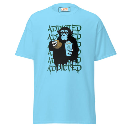 Addicted | Banksy Inspired T-Shirt - Sky - T-Shirts Online