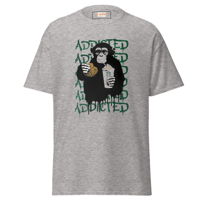 Addicted | Banksy Inspired T-Shirt - Sport Grey - T-Shirts Online