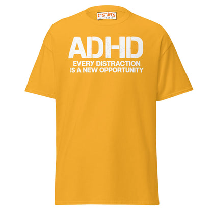 ADHD Distraction Opportunity Funny T-Shirt - Gold - T-Shirts Online