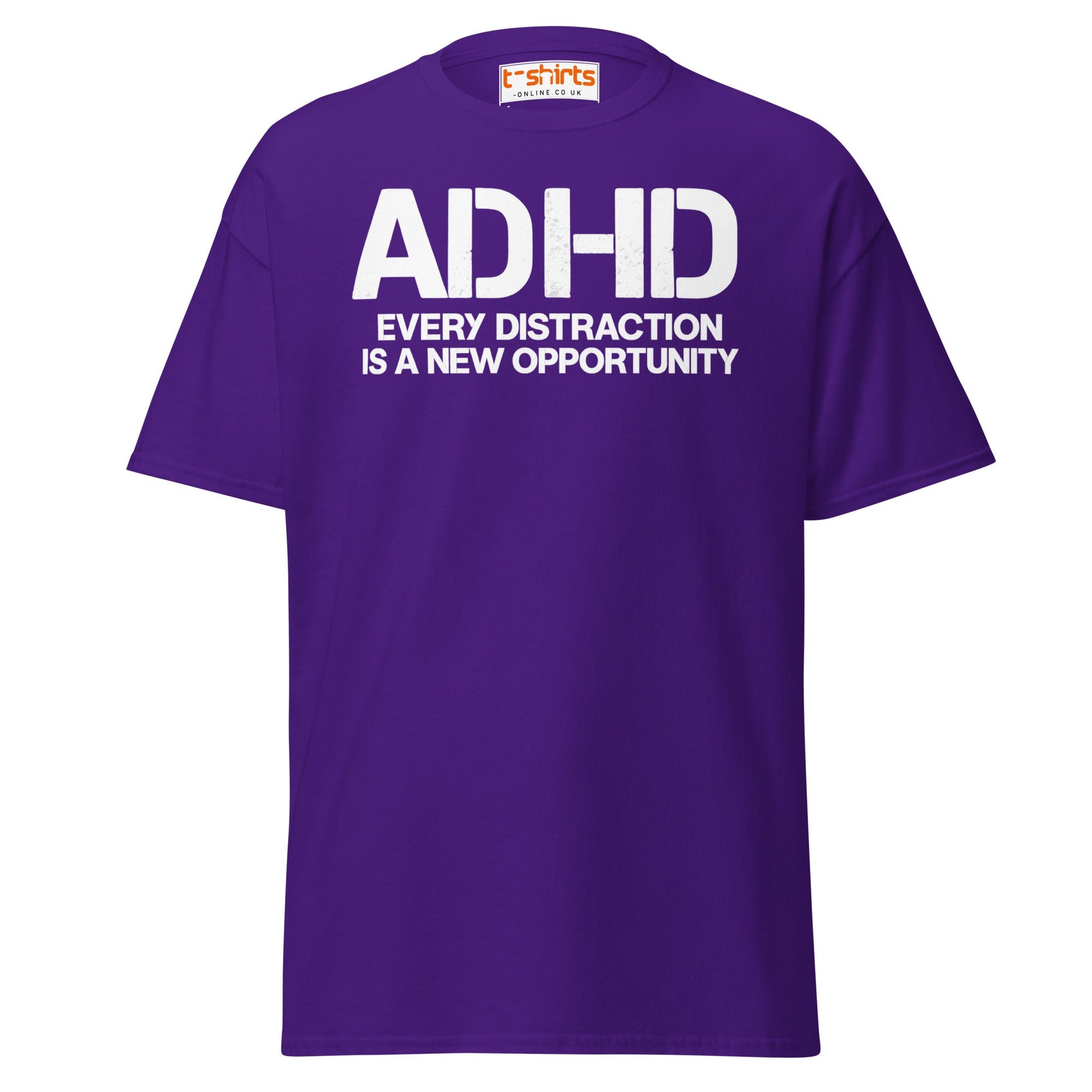 ADHD Distraction Opportunity Funny T-Shirt - Purple - T-Shirts Online