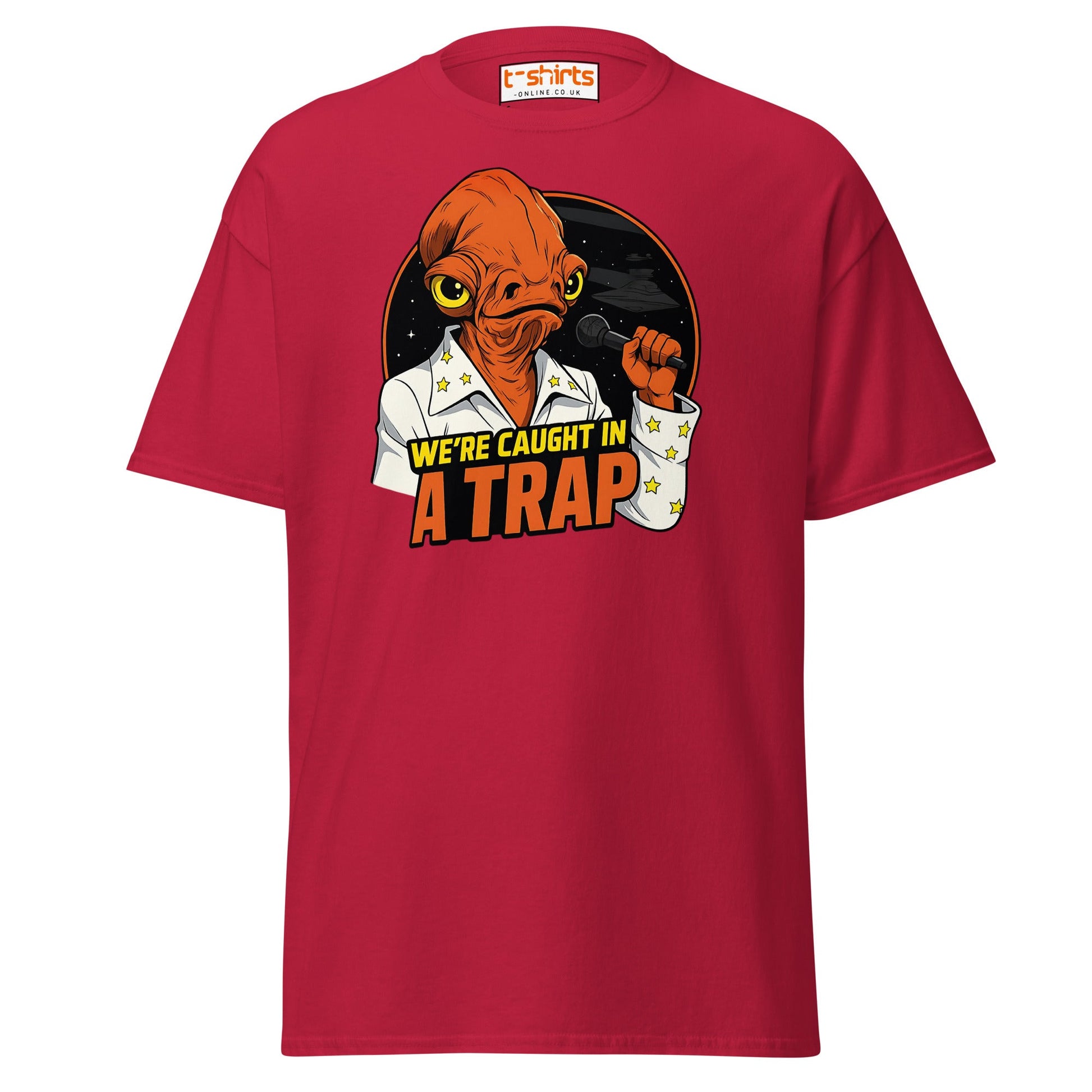 Admiral Ackbar Elvis “Caught in a Trap” Funny Tee - Cardinal - T-Shirts Online
