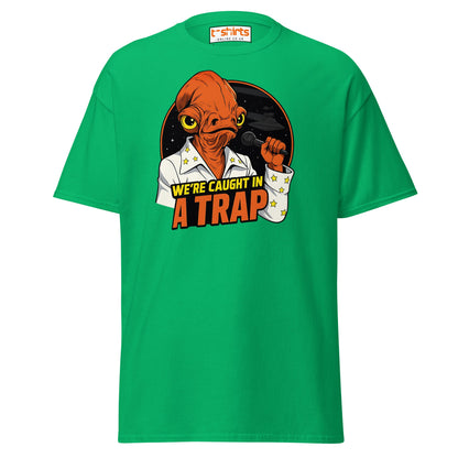 Admiral Ackbar Elvis “Caught in a Trap” Funny Tee - Irish Green - T-Shirts Online