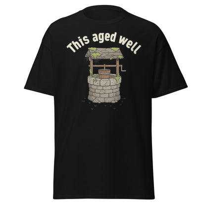 Aged Well Vintage Well Pun T-Shirt | Funny Tee - Black - T-Shirts Online