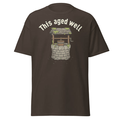 Aged Well Vintage Well Pun T-Shirt | Funny Tee - Dark Chocolate - T-Shirts Online