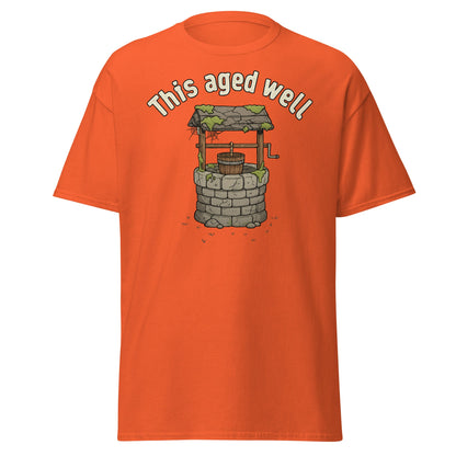 Aged Well Vintage Well Pun T-Shirt | Funny Tee - Orange - T-Shirts Online