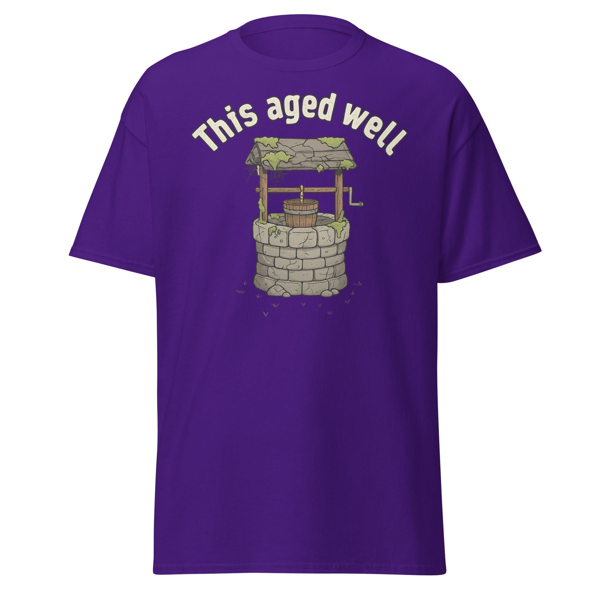 Aged Well Vintage Well Pun T-Shirt | Funny Tee - Purple - T-Shirts Online