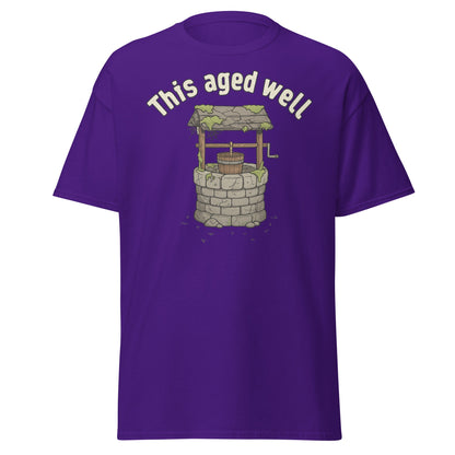 Aged Well Vintage Well Pun T-Shirt | Funny Tee - Purple - T-Shirts Online